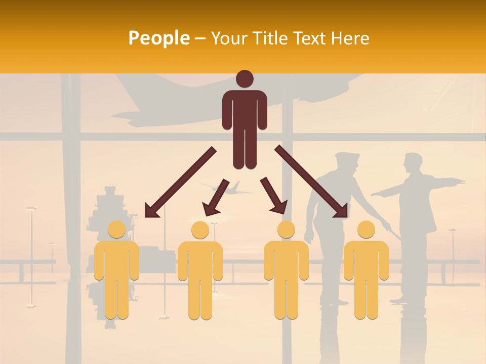 A Couple Of People That Are Standing In Front Of A Window PowerPoint Template