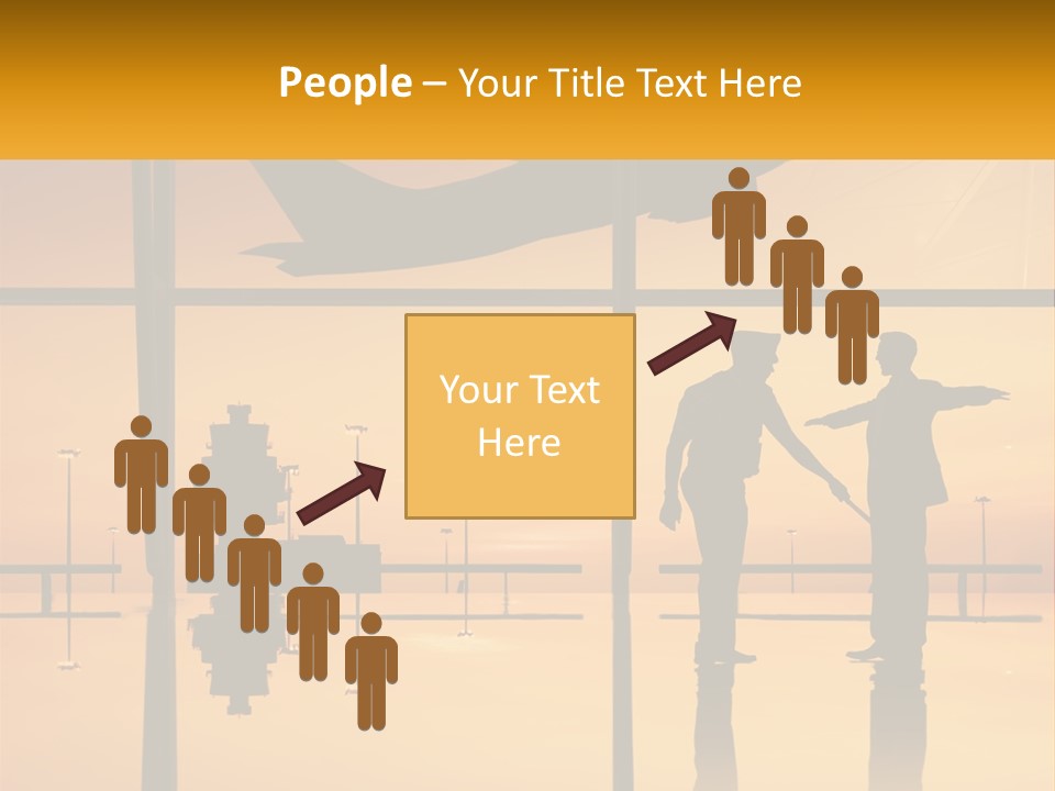 A Couple Of People That Are Standing In Front Of A Window PowerPoint Template