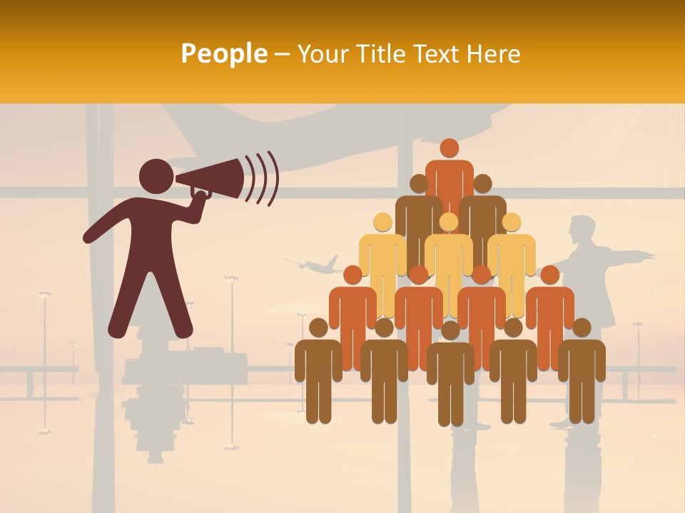 A Couple Of People That Are Standing In Front Of A Window PowerPoint Template