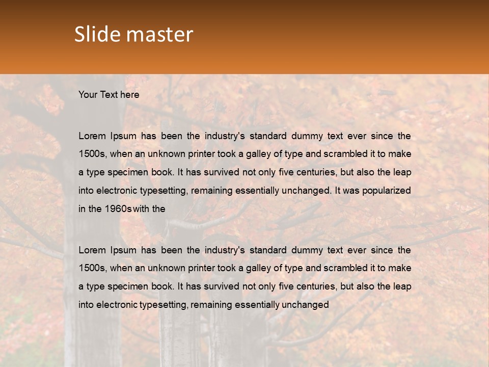 A Group Of Trees That Are Next To Each Other PowerPoint Template