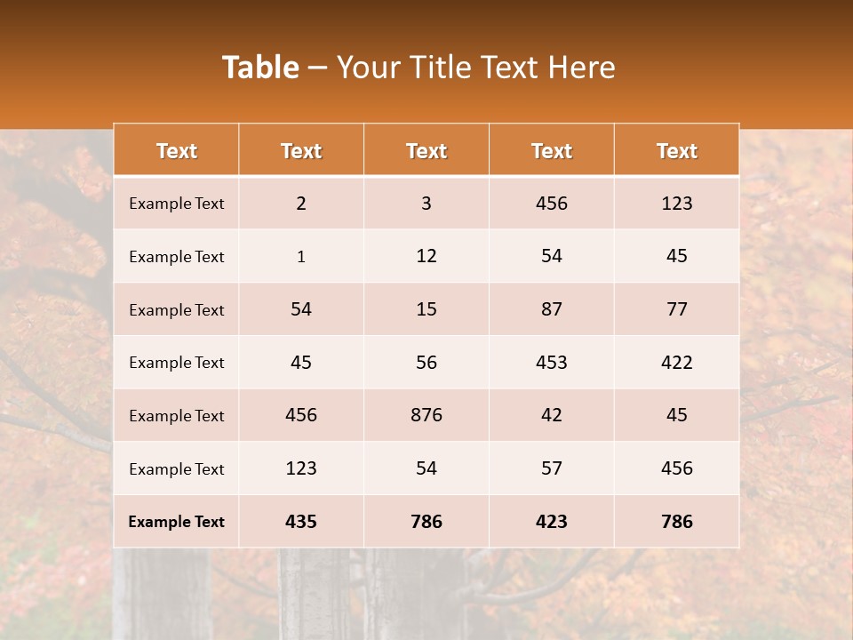 A Group Of Trees That Are Next To Each Other PowerPoint Template