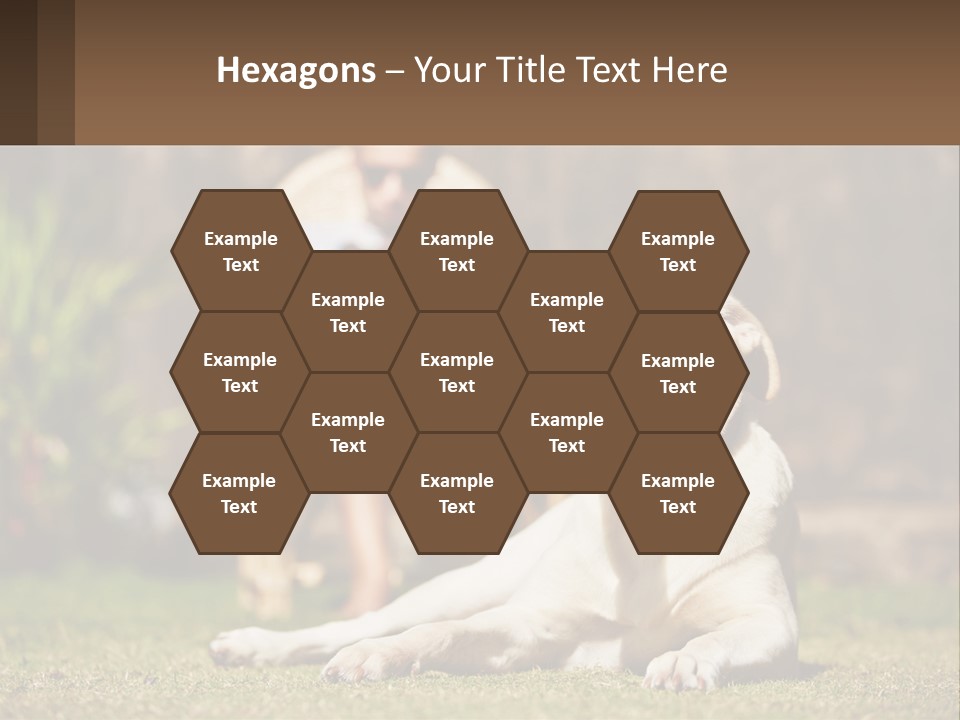 A Man Sitting In A Chair Next To A Dog PowerPoint Template