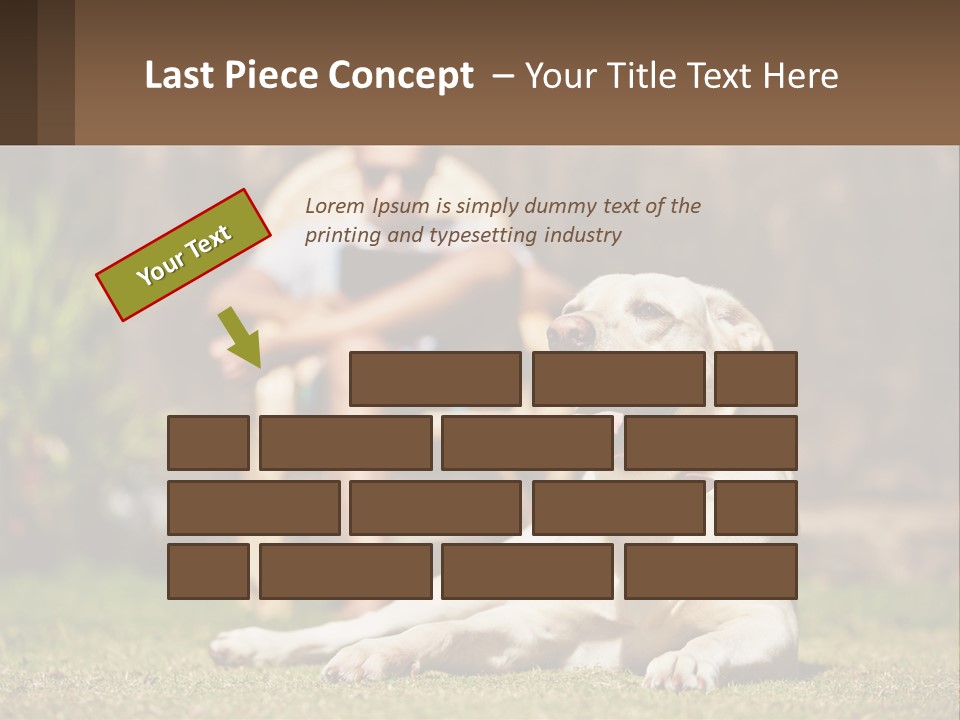 A Man Sitting In A Chair Next To A Dog PowerPoint Template