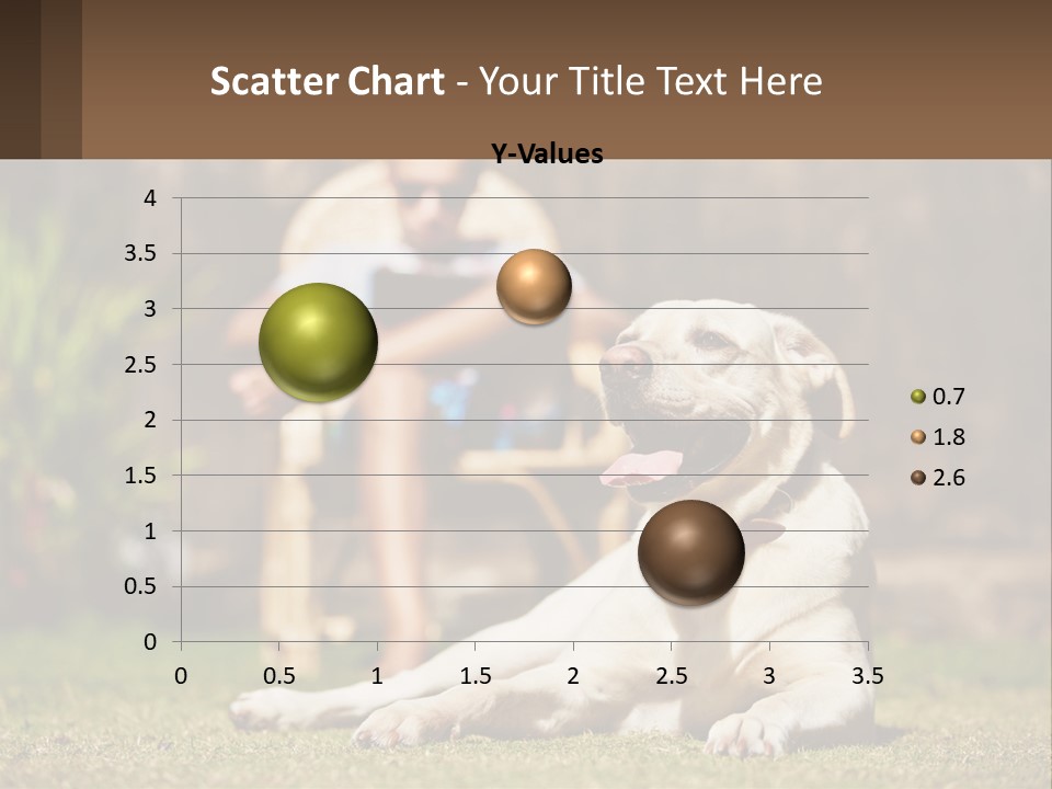 A Man Sitting In A Chair Next To A Dog PowerPoint Template