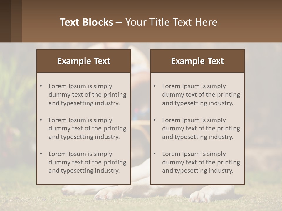 A Man Sitting In A Chair Next To A Dog PowerPoint Template