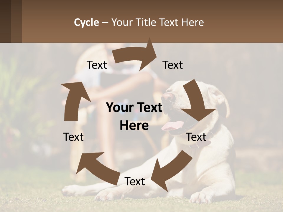 A Man Sitting In A Chair Next To A Dog PowerPoint Template
