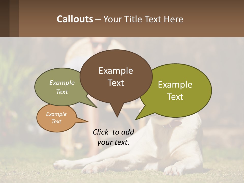 A Man Sitting In A Chair Next To A Dog PowerPoint Template
