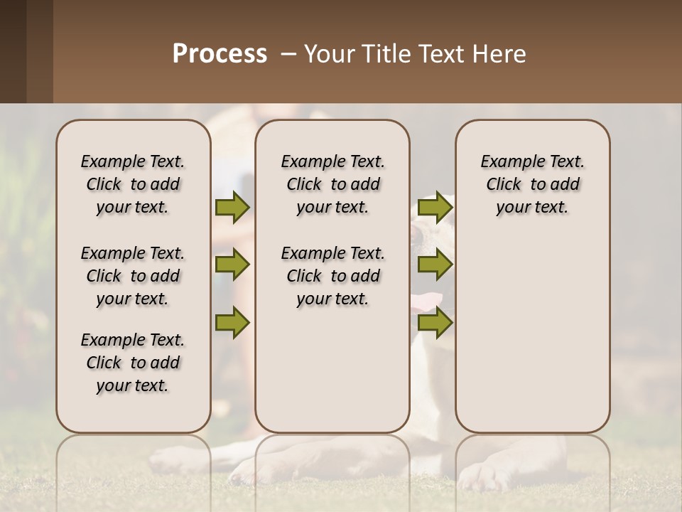A Man Sitting In A Chair Next To A Dog PowerPoint Template