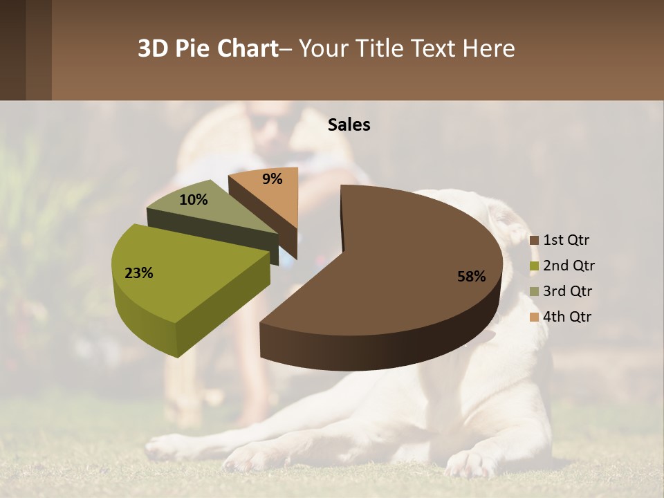 A Man Sitting In A Chair Next To A Dog PowerPoint Template