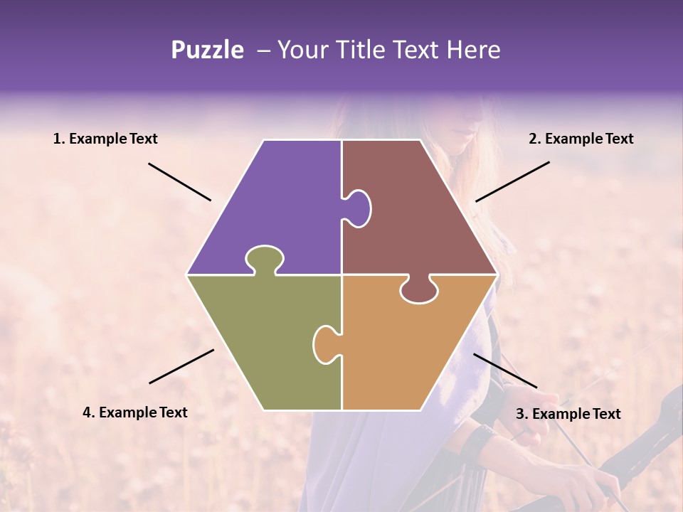 A Woman In A Purple Dress Standing In A Field PowerPoint Template