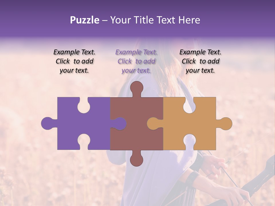 A Woman In A Purple Dress Standing In A Field PowerPoint Template