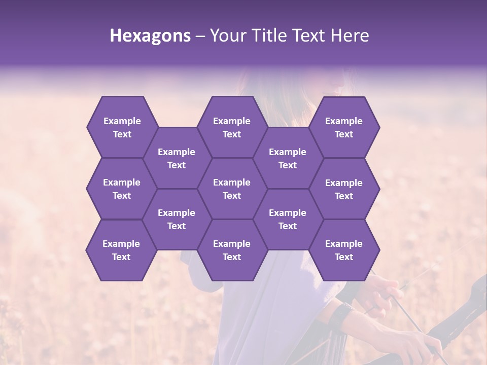 A Woman In A Purple Dress Standing In A Field PowerPoint Template