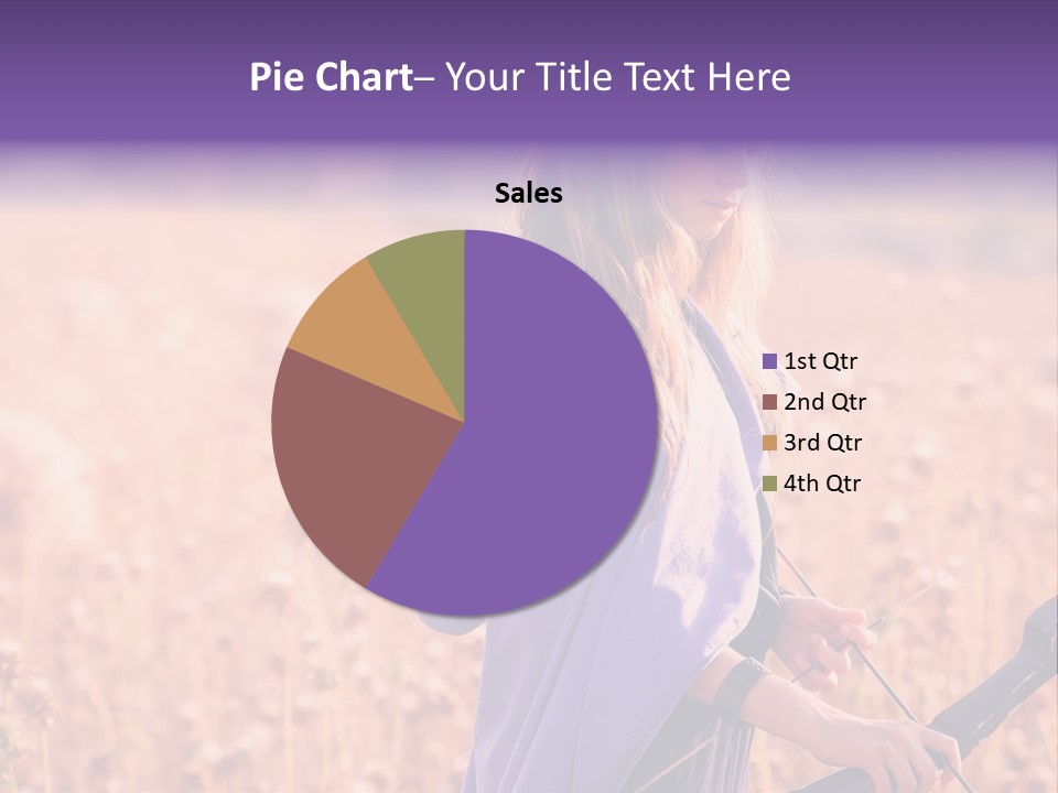 A Woman In A Purple Dress Standing In A Field PowerPoint Template
