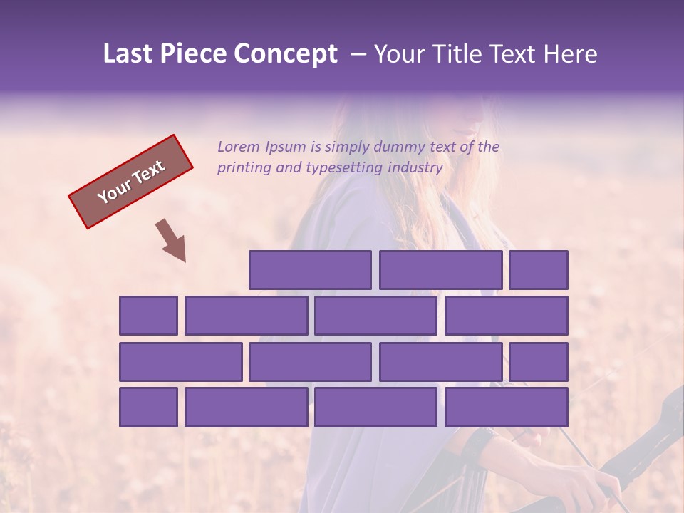 A Woman In A Purple Dress Standing In A Field PowerPoint Template
