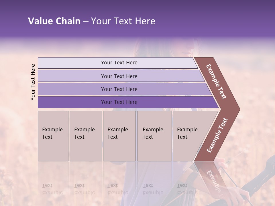 A Woman In A Purple Dress Standing In A Field PowerPoint Template