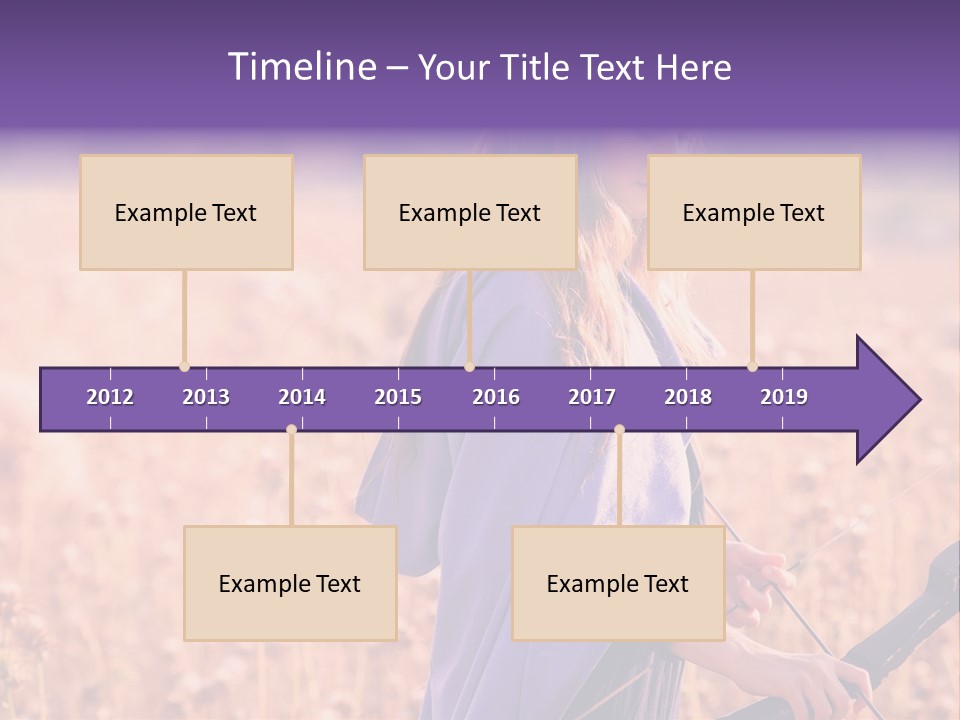 A Woman In A Purple Dress Standing In A Field PowerPoint Template