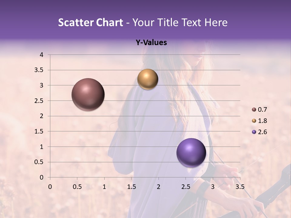 A Woman In A Purple Dress Standing In A Field PowerPoint Template