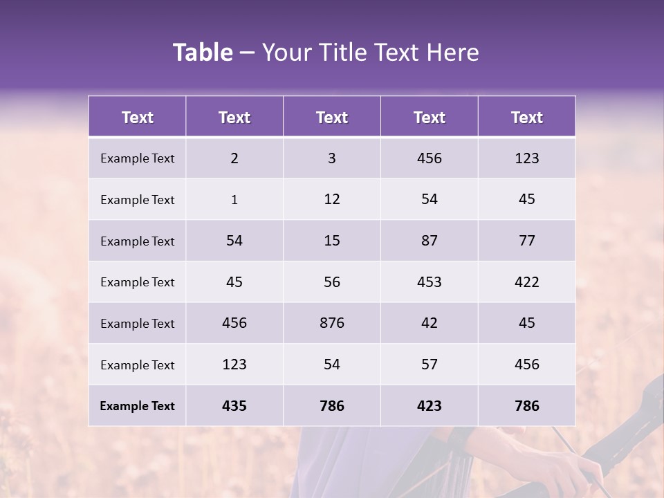 A Woman In A Purple Dress Standing In A Field PowerPoint Template