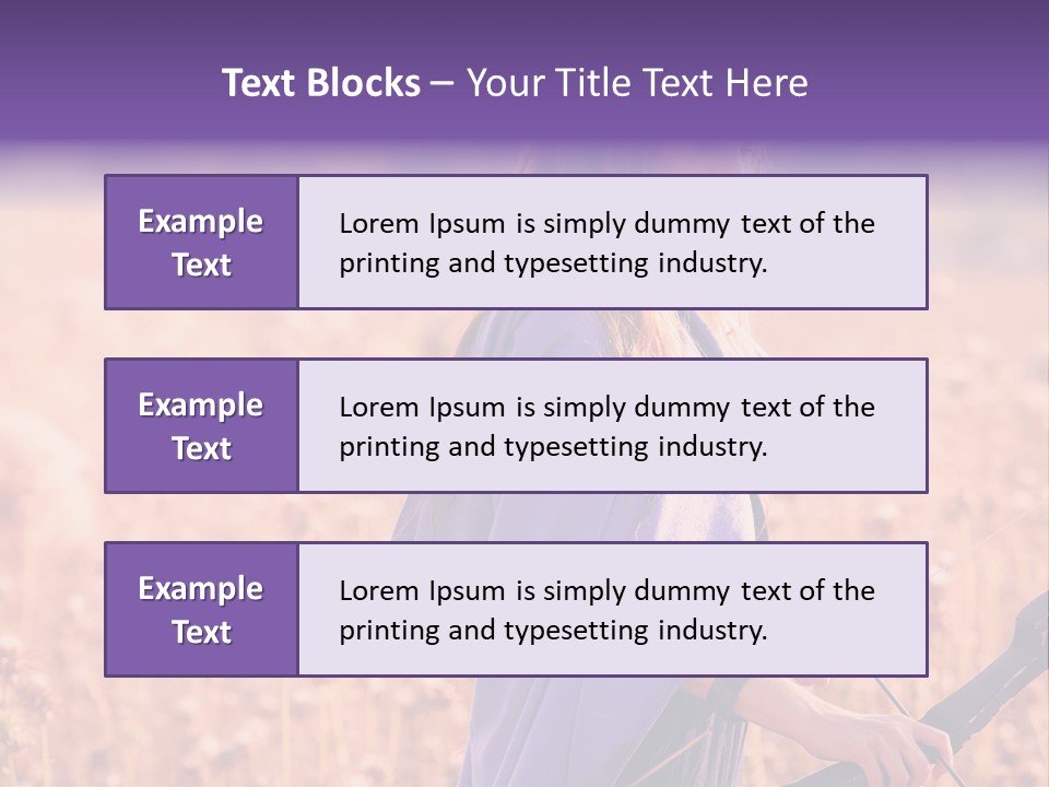 A Woman In A Purple Dress Standing In A Field PowerPoint Template