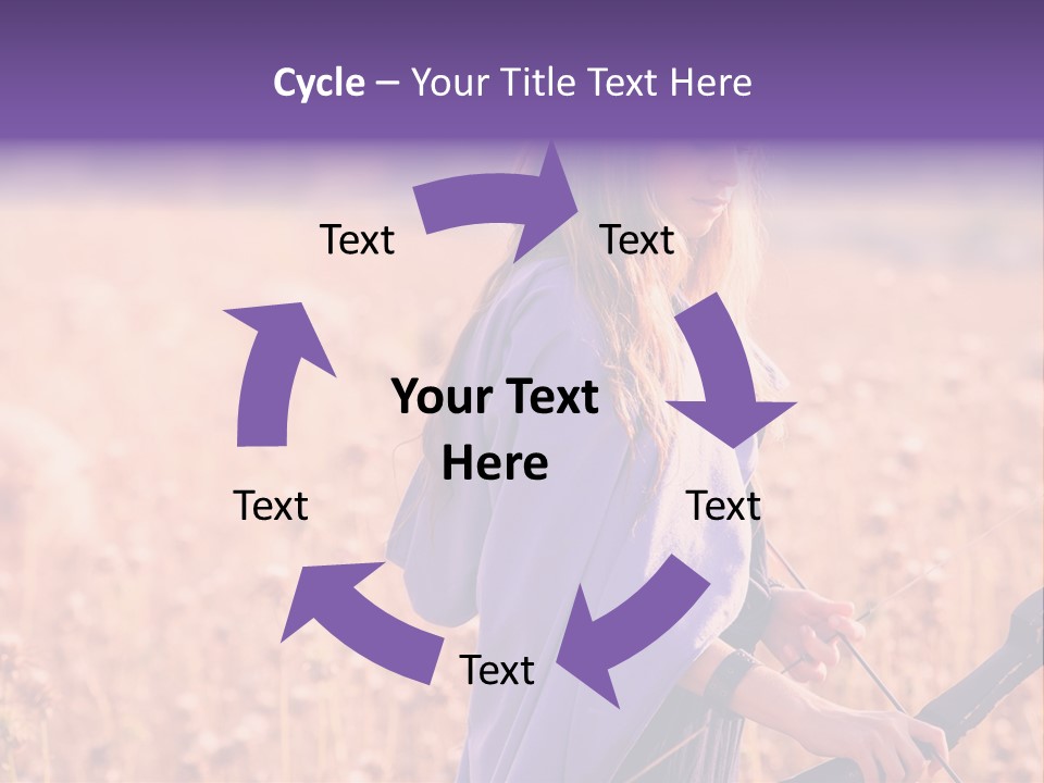A Woman In A Purple Dress Standing In A Field PowerPoint Template