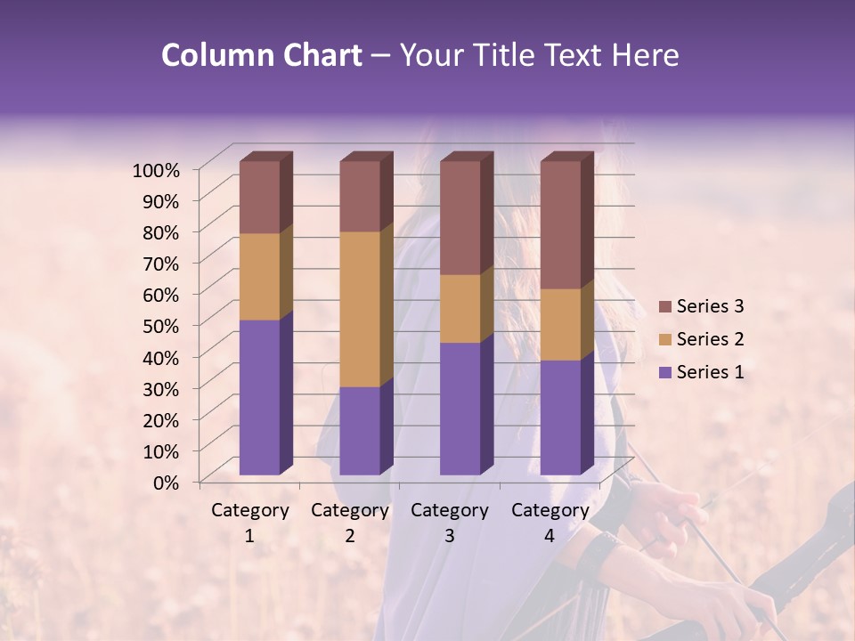 A Woman In A Purple Dress Standing In A Field PowerPoint Template