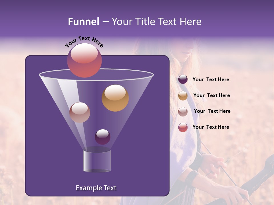 A Woman In A Purple Dress Standing In A Field PowerPoint Template