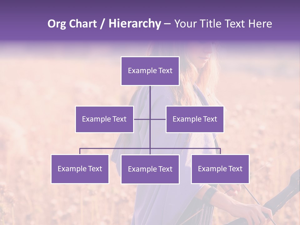 A Woman In A Purple Dress Standing In A Field PowerPoint Template