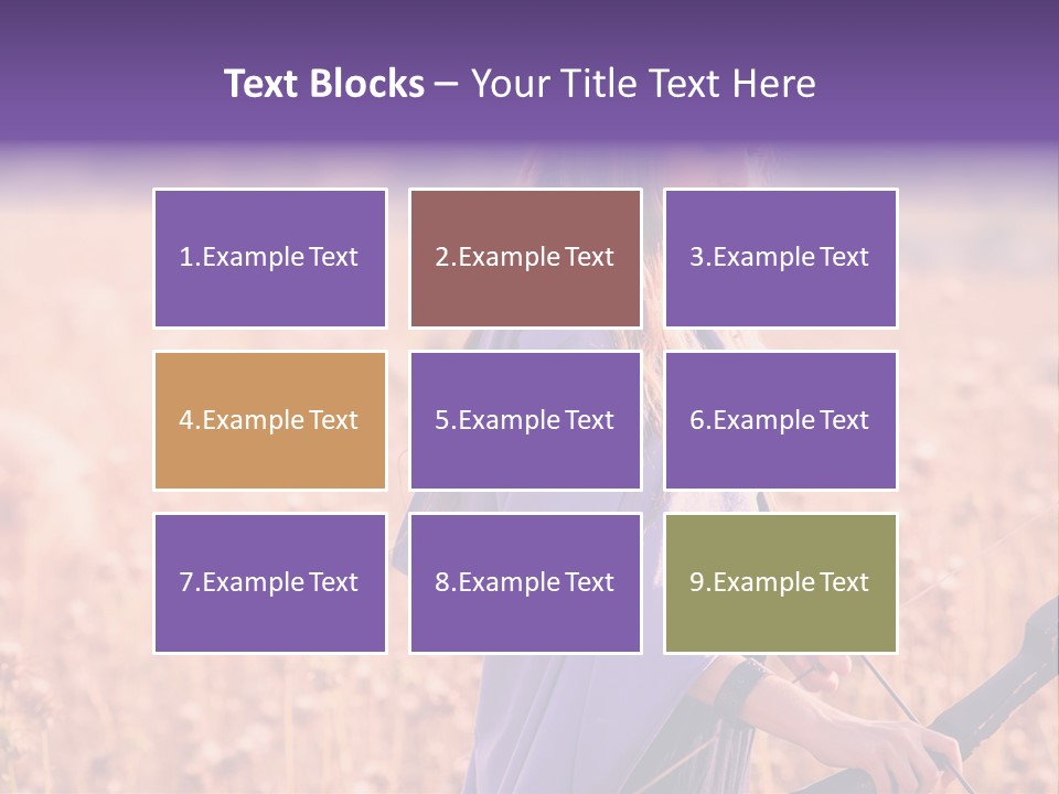 A Woman In A Purple Dress Standing In A Field PowerPoint Template