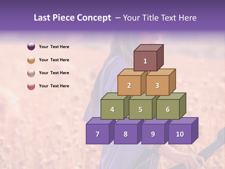 A Woman In A Purple Dress Standing In A Field PowerPoint Template