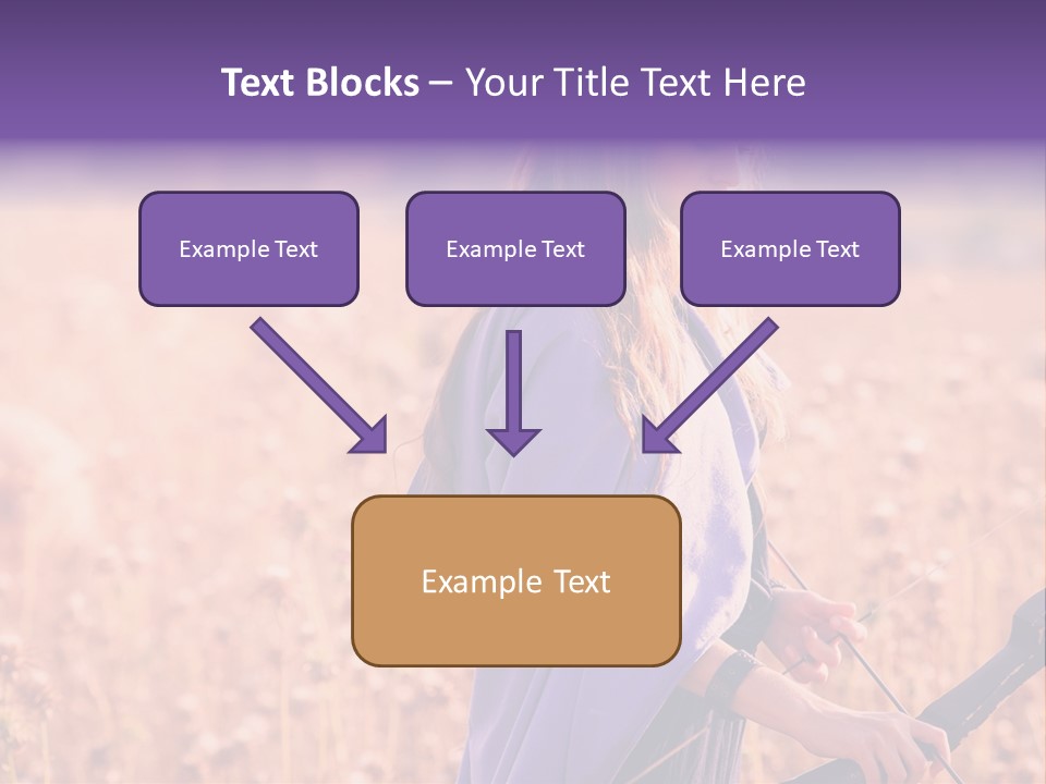 A Woman In A Purple Dress Standing In A Field PowerPoint Template