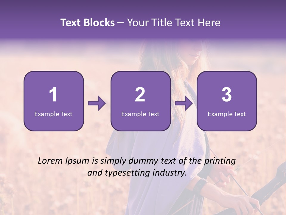 A Woman In A Purple Dress Standing In A Field PowerPoint Template