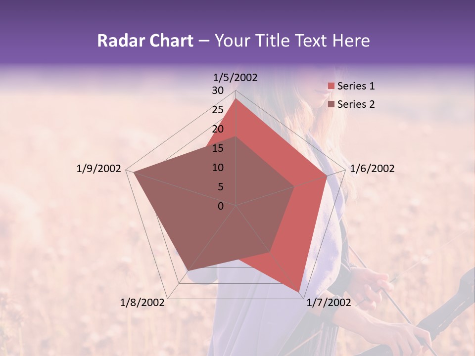 A Woman In A Purple Dress Standing In A Field PowerPoint Template