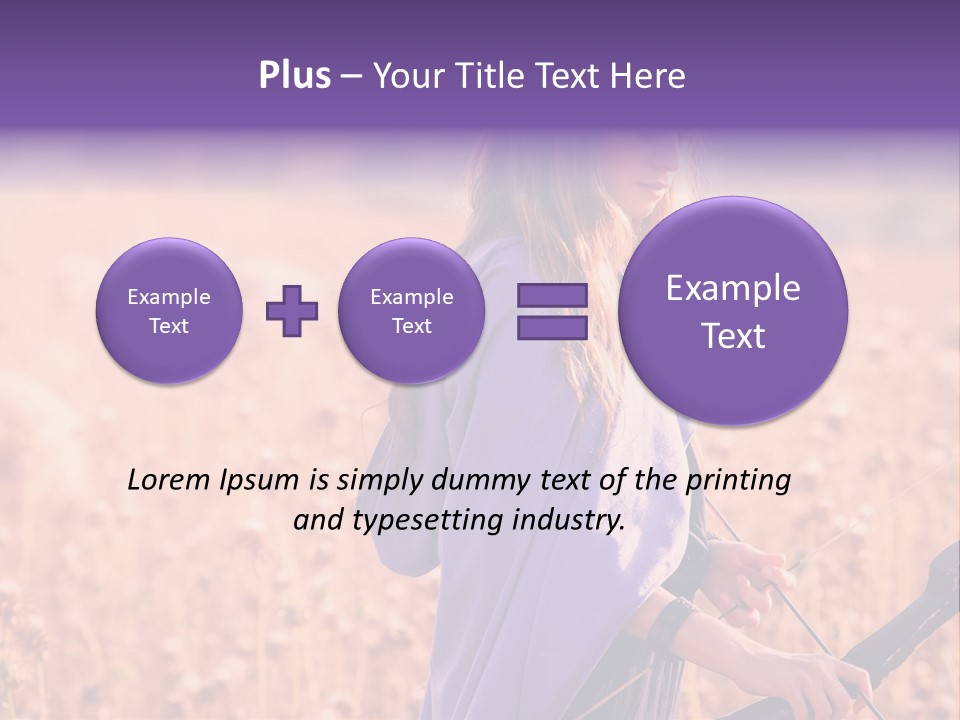 A Woman In A Purple Dress Standing In A Field PowerPoint Template