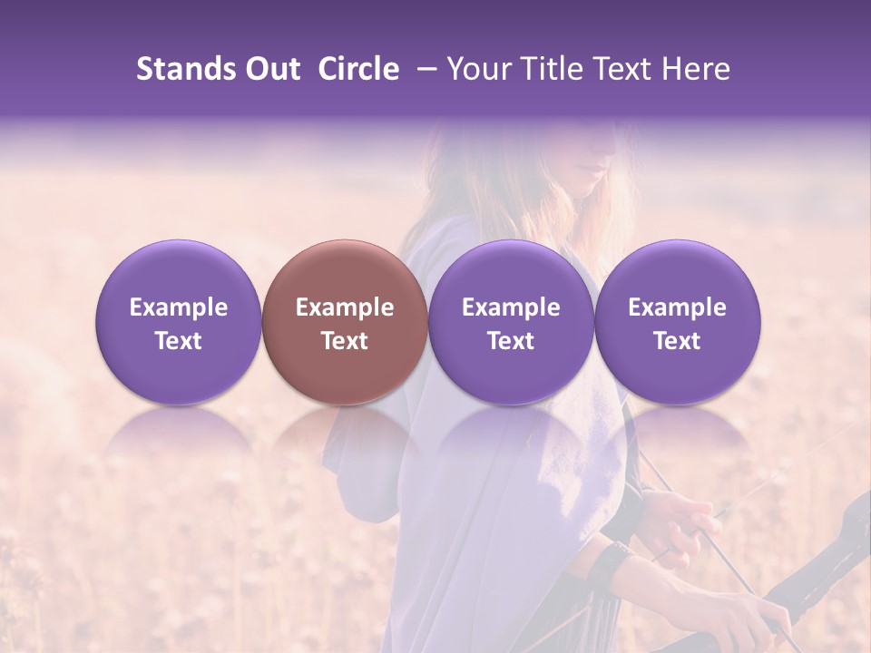 A Woman In A Purple Dress Standing In A Field PowerPoint Template