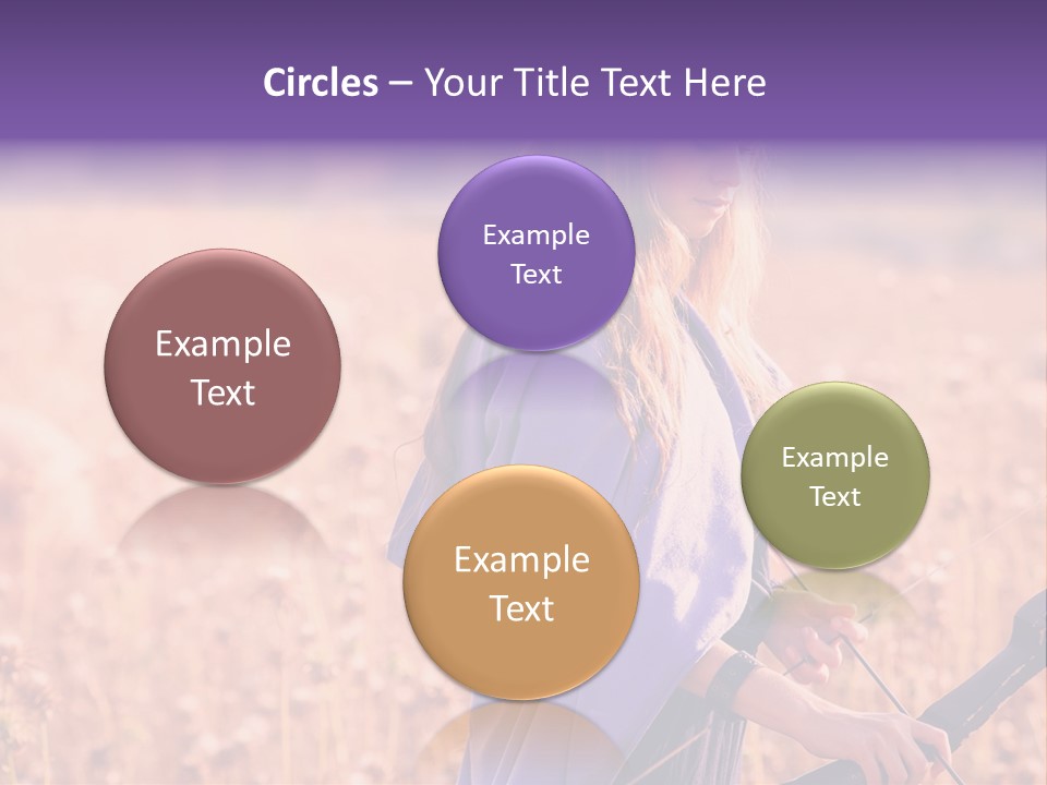 A Woman In A Purple Dress Standing In A Field PowerPoint Template