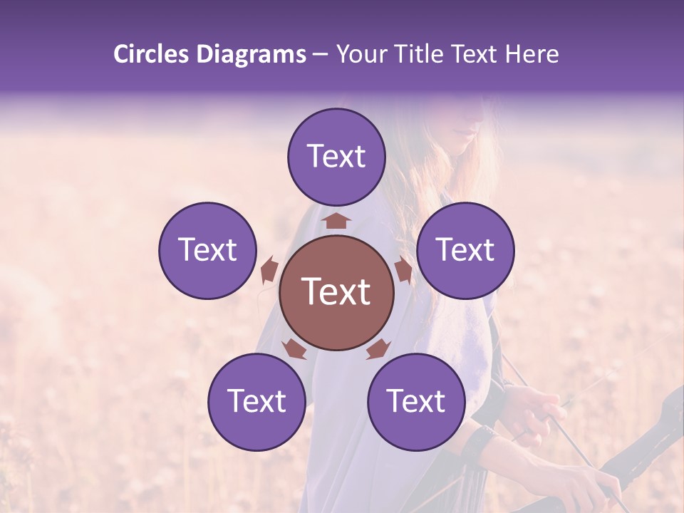 A Woman In A Purple Dress Standing In A Field PowerPoint Template