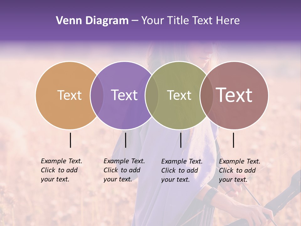 A Woman In A Purple Dress Standing In A Field PowerPoint Template