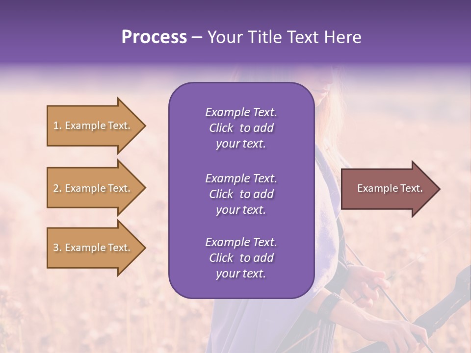 A Woman In A Purple Dress Standing In A Field PowerPoint Template