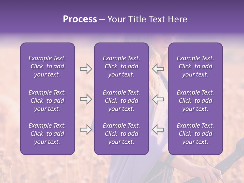 A Woman In A Purple Dress Standing In A Field PowerPoint Template