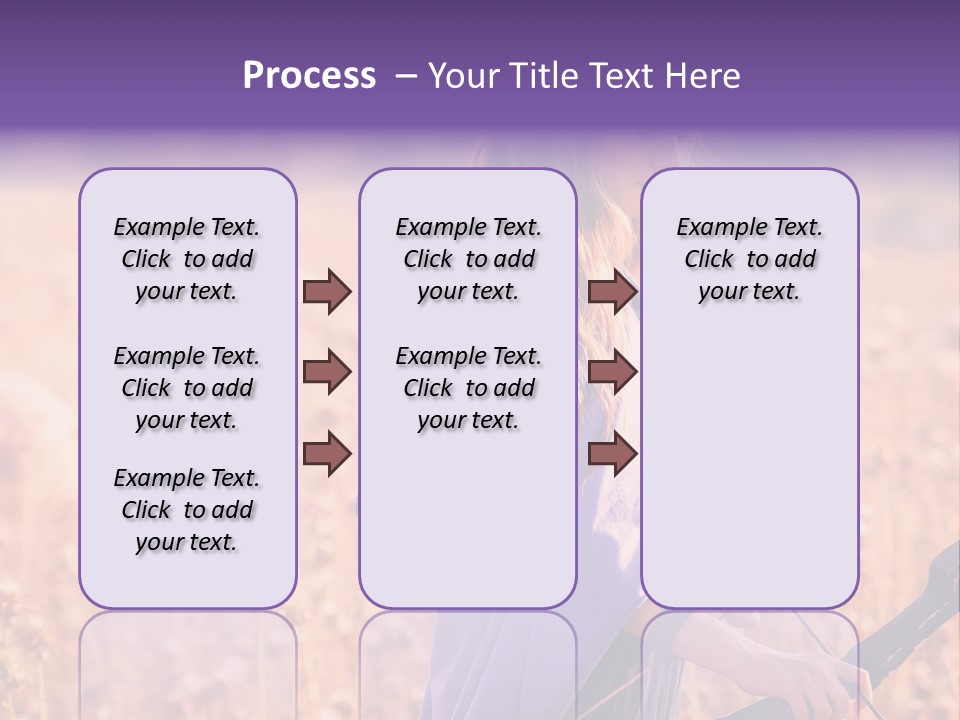 A Woman In A Purple Dress Standing In A Field PowerPoint Template