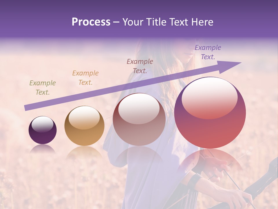 A Woman In A Purple Dress Standing In A Field PowerPoint Template