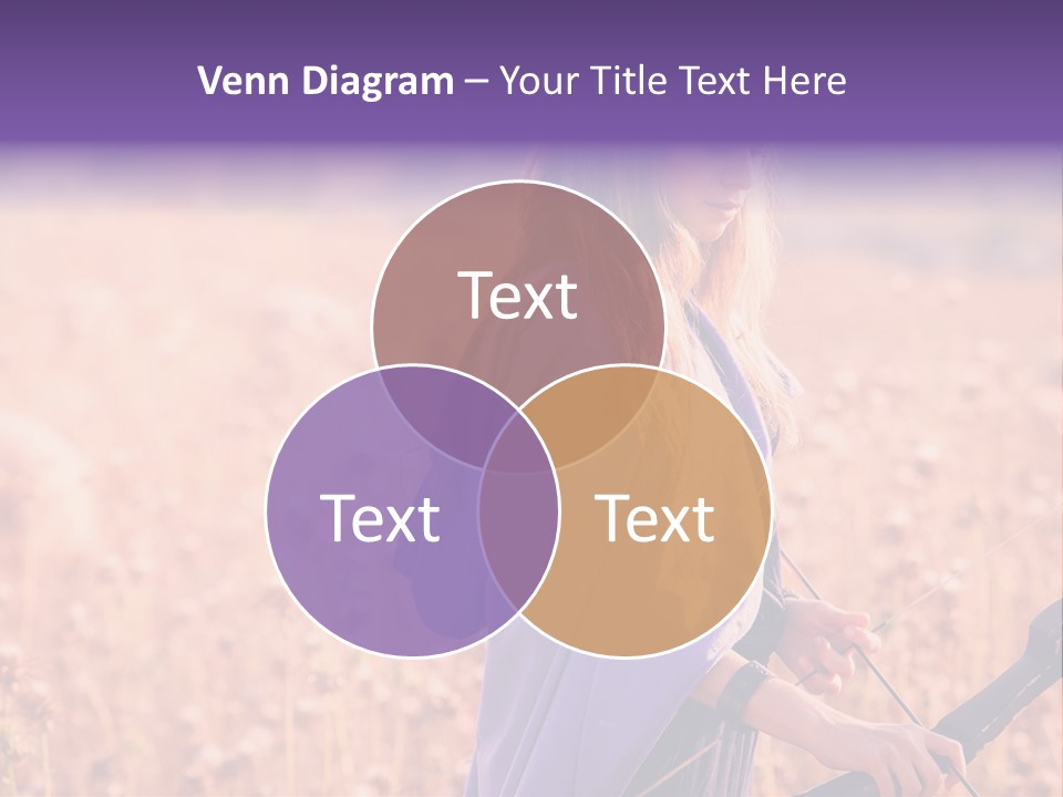 A Woman In A Purple Dress Standing In A Field PowerPoint Template