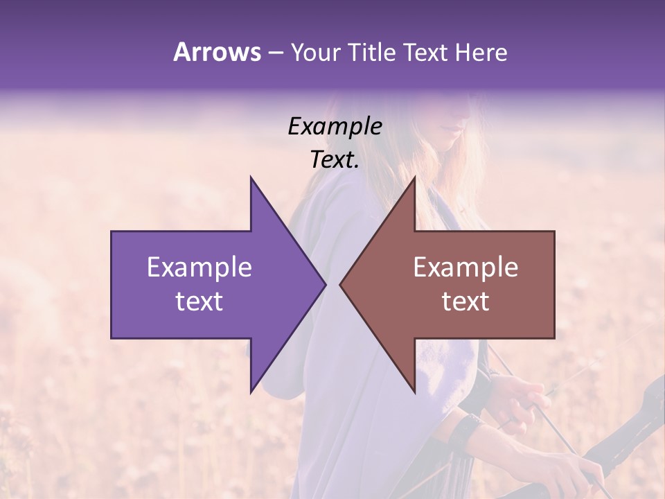 A Woman In A Purple Dress Standing In A Field PowerPoint Template