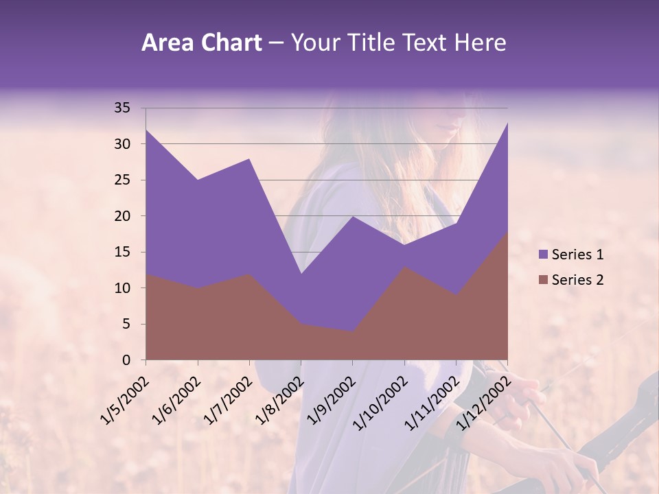 A Woman In A Purple Dress Standing In A Field PowerPoint Template