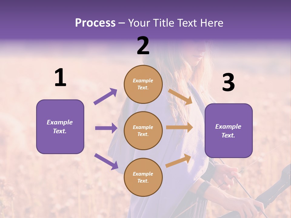 A Woman In A Purple Dress Standing In A Field PowerPoint Template
