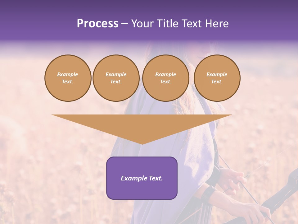 A Woman In A Purple Dress Standing In A Field PowerPoint Template