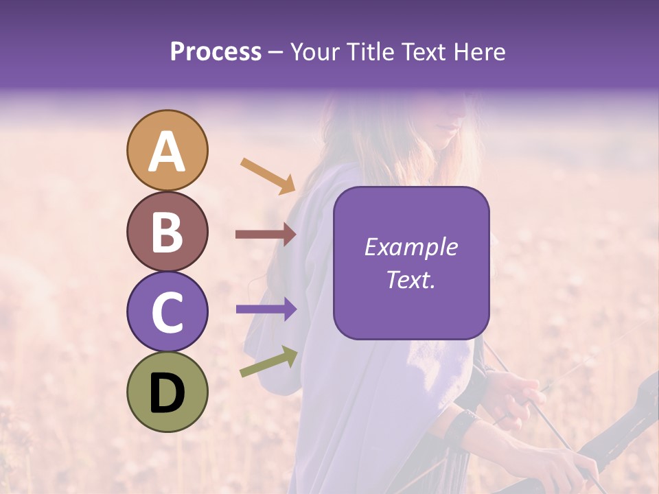 A Woman In A Purple Dress Standing In A Field PowerPoint Template