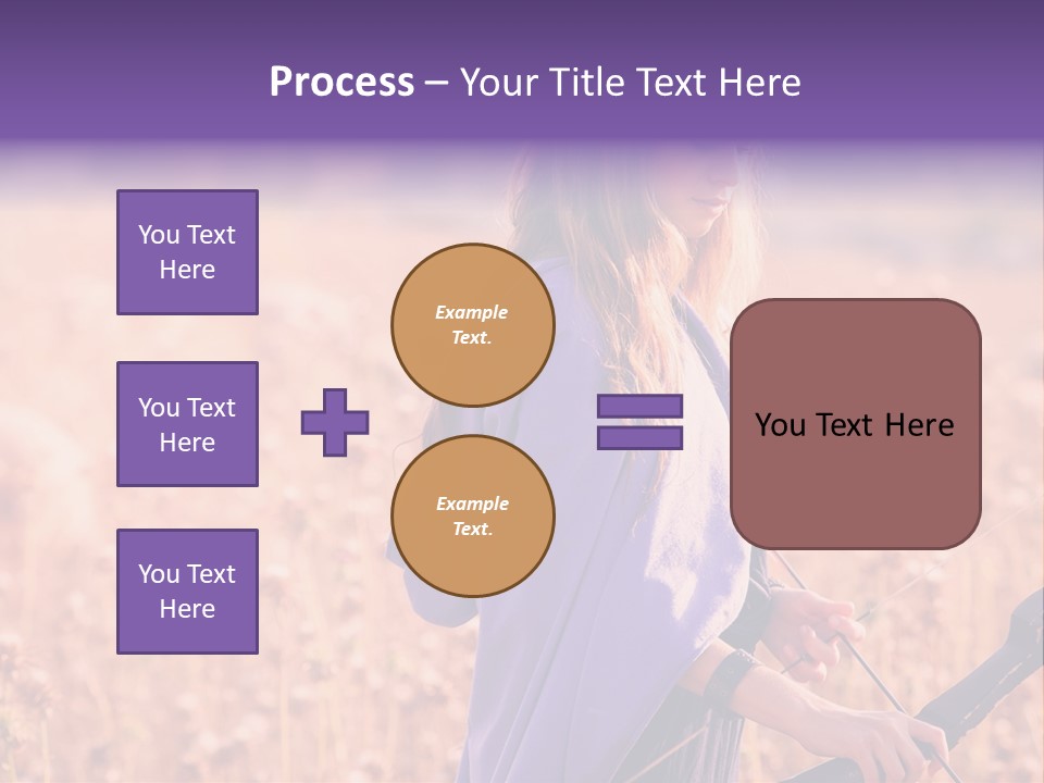 A Woman In A Purple Dress Standing In A Field PowerPoint Template
