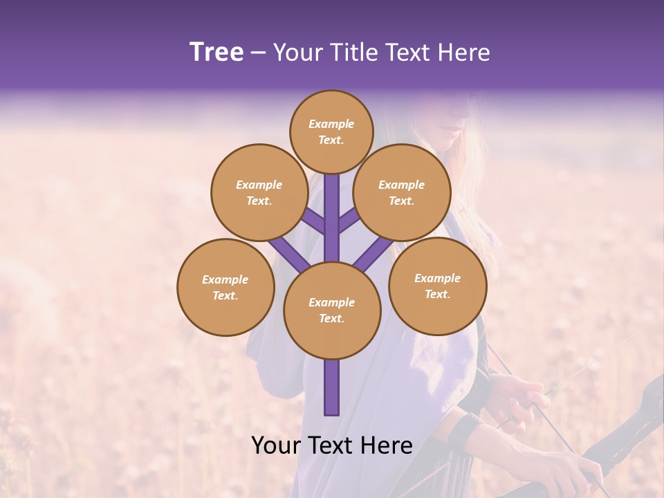 A Woman In A Purple Dress Standing In A Field PowerPoint Template