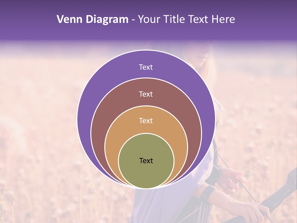 A Woman In A Purple Dress Standing In A Field PowerPoint Template